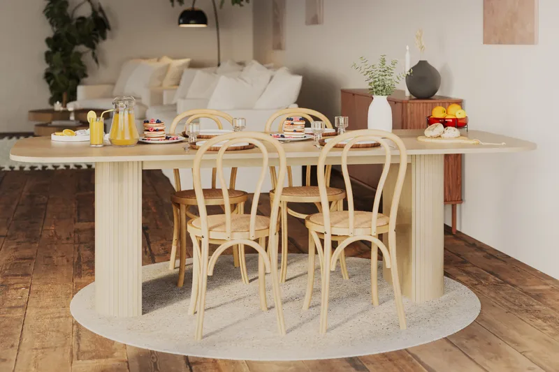 Kopparbo Matbord 240 cm - Ljust vitlaserat ekträ - Möbler - Bord