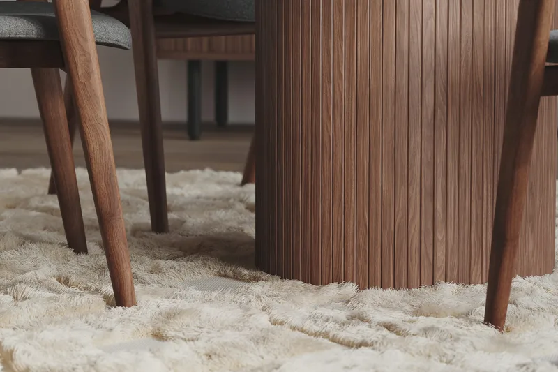 Kopparbo Runt Matbord 120 cm för 6 personer - Mörkbrunt / Valnöt / Trä - Möbler - Bord