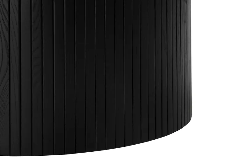 Kopparbo Runt Stort Matbord 180 cm för 8 personer - Svart Trä / Ribbad - Möbler - Bord