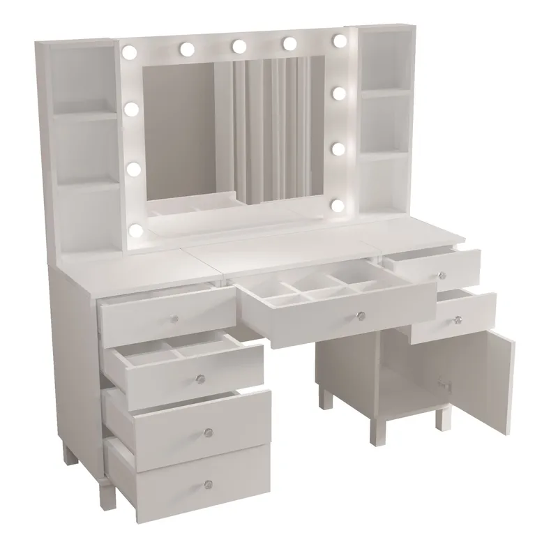 Koren Sminkbord 139,9x147x139,9 cm, Vit