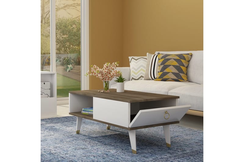 Koruco Soffbord 90x42,4x90 cm - Brun - Möbler - Bord