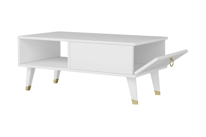 Koruco Soffbord 90x42,4x90 cm - Vit - Möbler - Bord