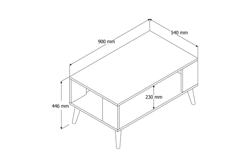 KROGSTA Soffbord 90x54x90 cm Ek - Möbler - Bord