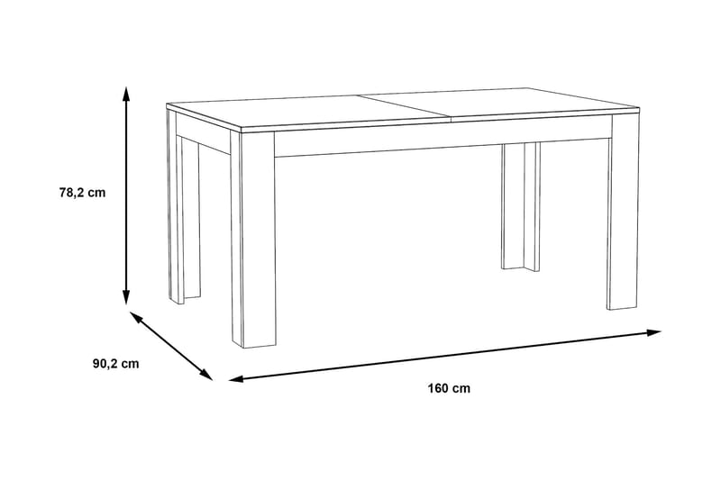 Kulatas Förlängningsbart Matbord 160 cm - Brun - Möbler - Bord