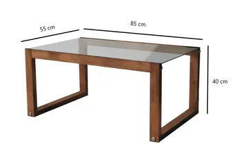 Kuselov Soffbord 85 cm - Natur/Glas - Möbler - Bord