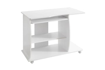 Lamesteer Skrivbord 90 cm med Förvaring Hyllor på Hjul - Vit - Möbler - Bord