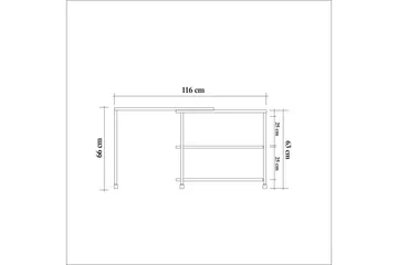 Lantenot Sidobord 76 cm - Natur/Svart - Möbler - Bord