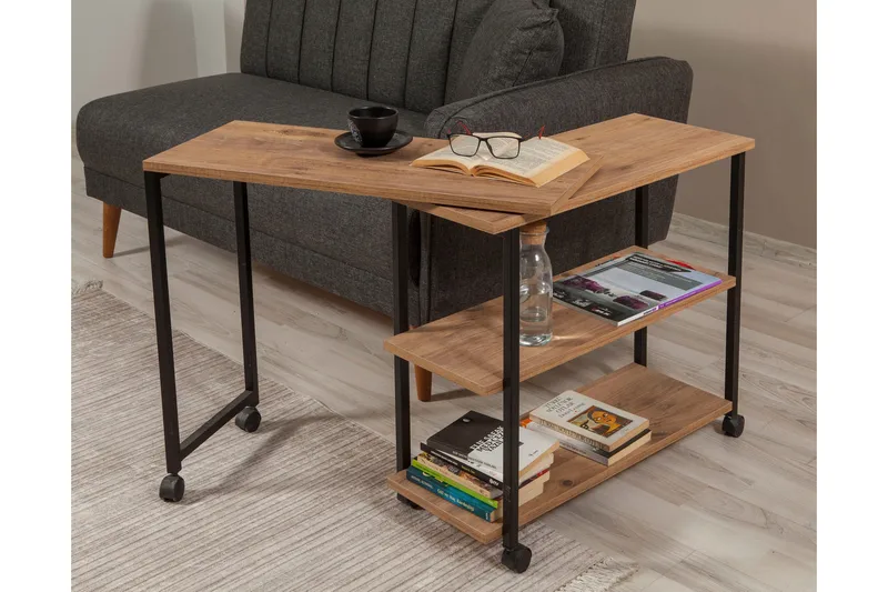 Lantenot Sidobord 76 cm - Natur/Svart - Möbler - Bord