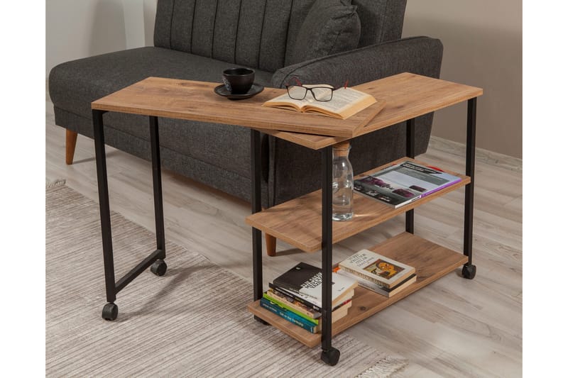 Lantenot Sidobord 76 cm - Natur/Svart - Möbler - Bord