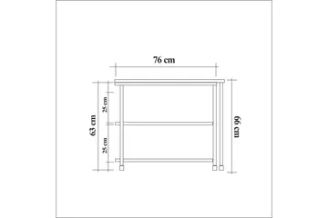 Lantenot Sidobord 76 cm - Natur/Svart - Möbler - Bord