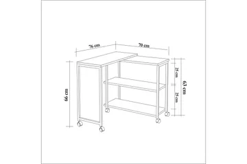 Lantenot Sidobord 76 cm - Natur/Svart - Möbler - Bord