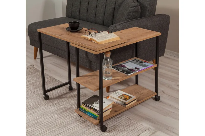 Lantenot Sidobord 76 cm - Natur/Svart - Möbler - Bord