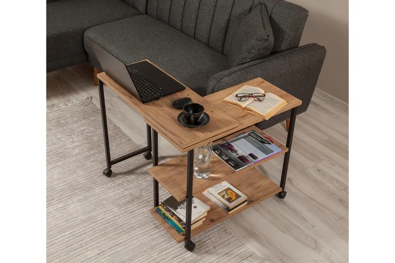 Lantenot Sidobord 76 cm - Natur/Svart - Möbler - Bord