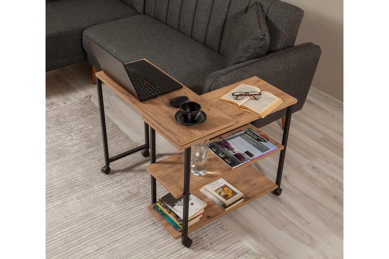 Lantenot Sidobord 76 cm - Natur/Svart - Möbler - Bord