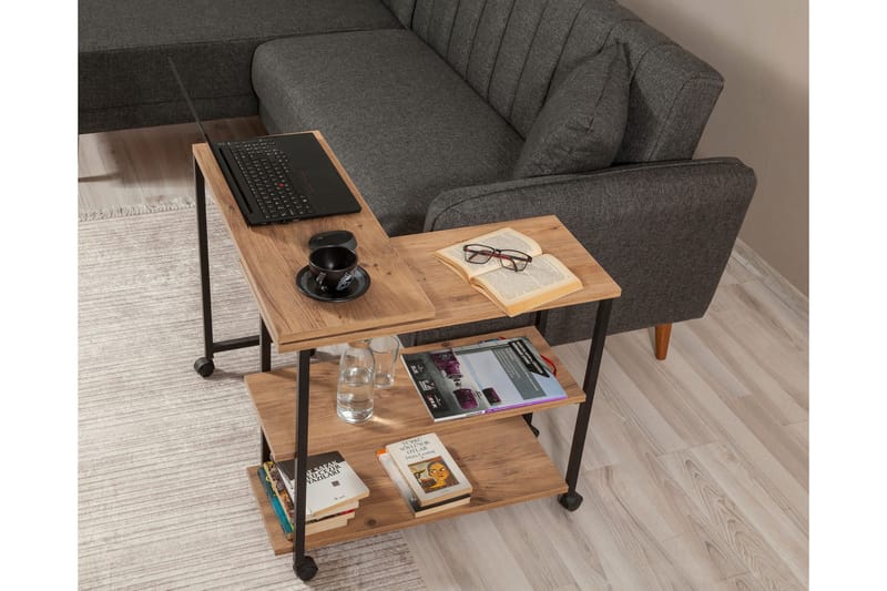 Lantenot Sidobord 76 cm - Natur/Svart - Möbler - Bord