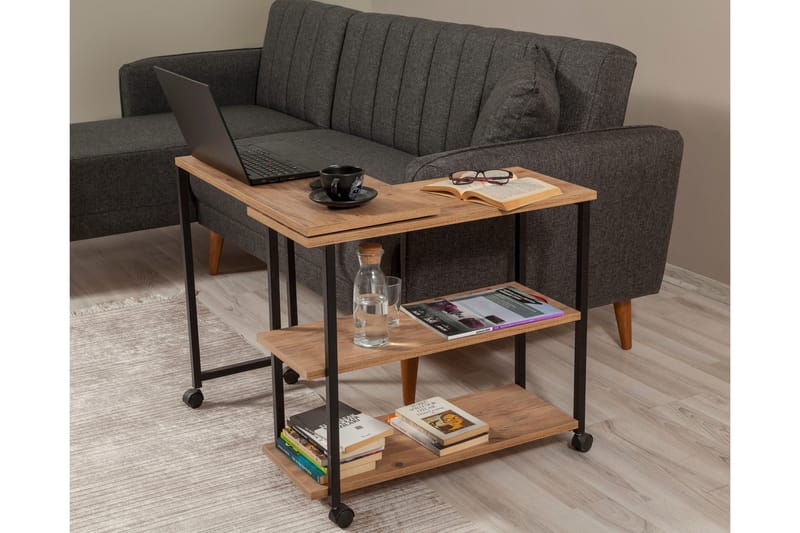 Lantenot Sidobord 76 cm - Natur/Svart - Möbler - Bord