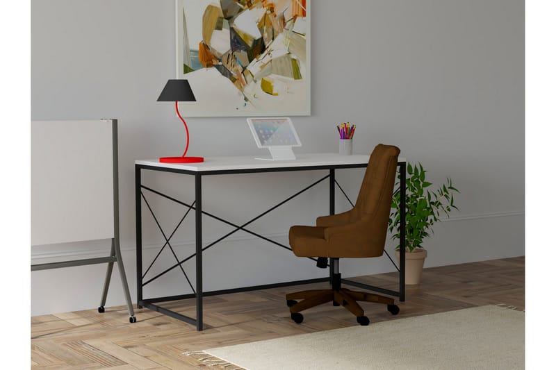 LAVIDO Skrivbord 121x72x121 cm Vit - Möbler - Bord