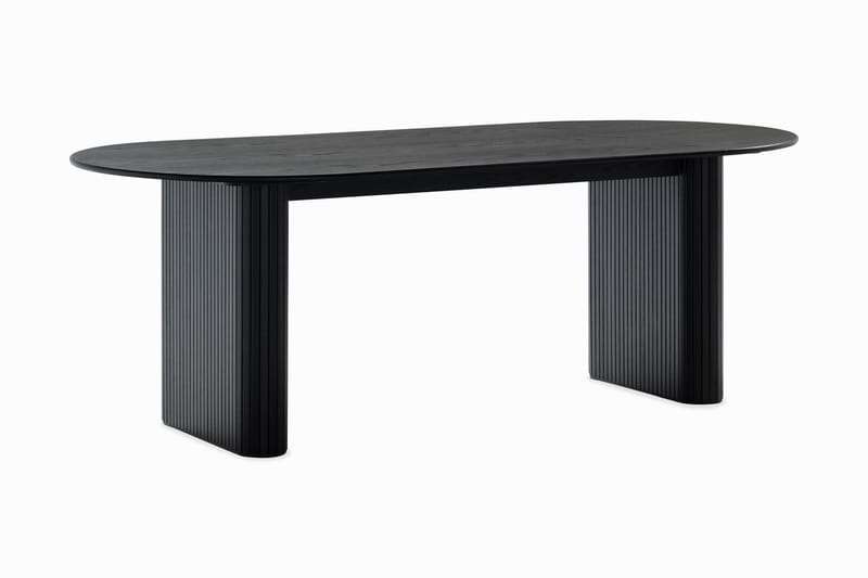 LENOIR Matbord 220 cm Massiv Ek Svart - Möbler - Bord