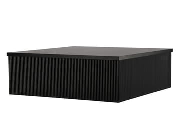 Lenox Kvadratiskt Soffbord 90 cm i Trä med Räfflad Sarg - Svart - Möbler - Vardagsrum - Soffbord & vardagsrumsbord - Soffbord