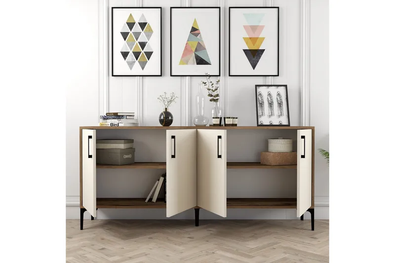 Levents Avlastningsbord 180 cm - Valnöt/Krämvit - Möbler - Bord