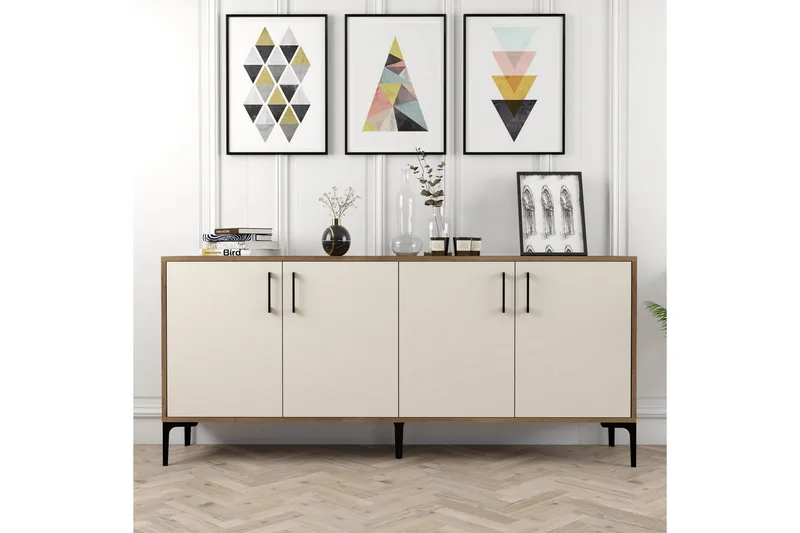 Levents Avlastningsbord 180 cm - Valnöt/Krämvit - Möbler - Bord