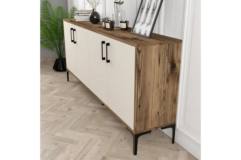 Levents Avlastningsbord 180 cm - Valnöt/Krämvit - Möbler - Bord