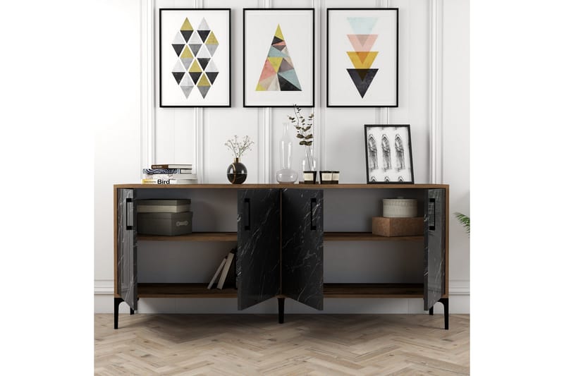 Levents Avlastningsbord 180 cm - Valnöt/Svart - Möbler - Bord