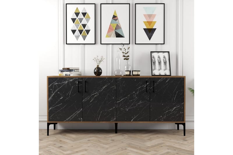 Levents Avlastningsbord 180 cm - Valnöt/Svart - Möbler - Bord