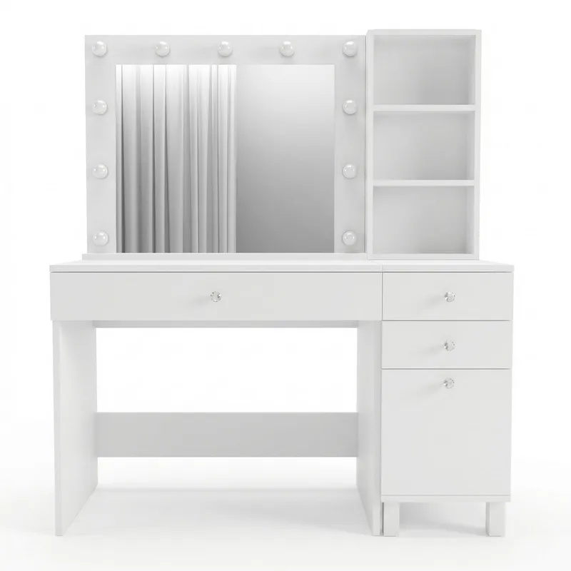 Levio Sminkbord 125,4x147x44,5 cm, Vit