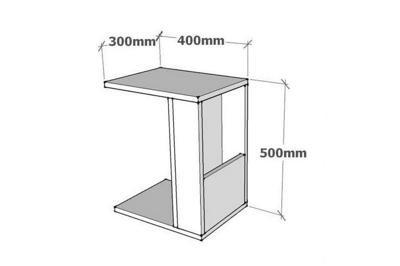 LILLIANROSE Sidobord 30 cm Valnöt - Soffbord - Bord