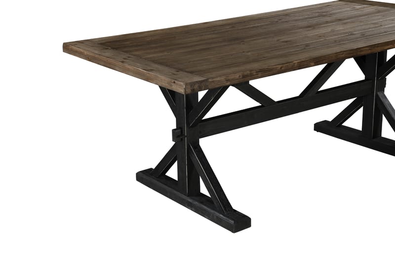 LIRE Premium Förlängningsbart Matbord 200 cm Natur/Svart - Bord - Matbord & köksbord