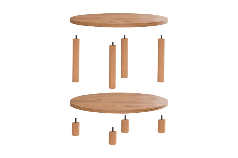 Lofita Soffbord 70x43,7x70 cm Runt - Grön - Möbler - Bord