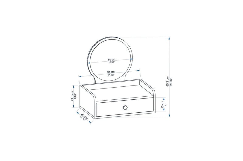 Loomba Sminkbord 60 cm - Ek - Möbler - Bord