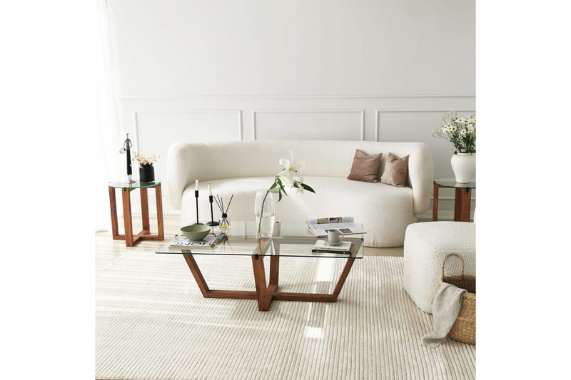 LUZNA Soffbord 105x35x105 cm Brun - Möbler - Bord