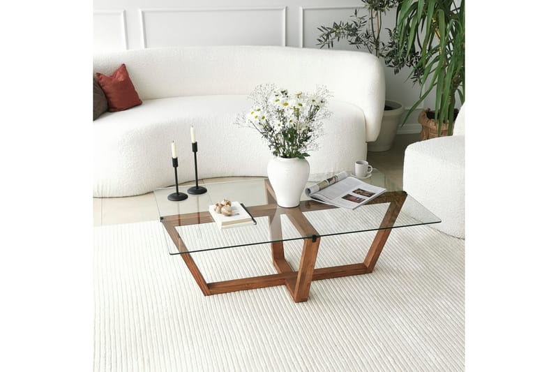 LUZNA Soffbord 105x35x105 cm Brun - Möbler - Bord