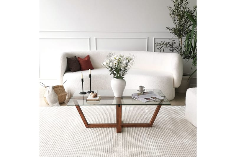 LUZNA Soffbord 105x35x105 cm Brun - Möbler - Bord