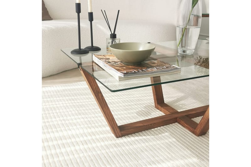LUZNA Soffbord 105x35x105 cm Brun - Möbler - Bord