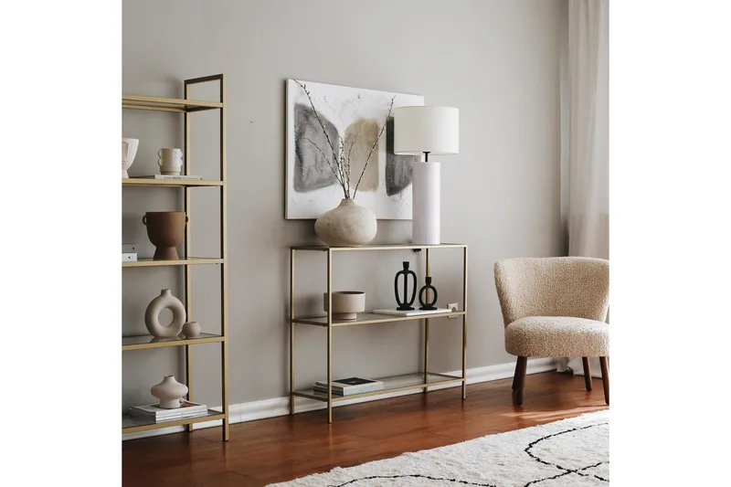 Lychester Avlastningsbord 100 cm - Guld - Möbler - Bord