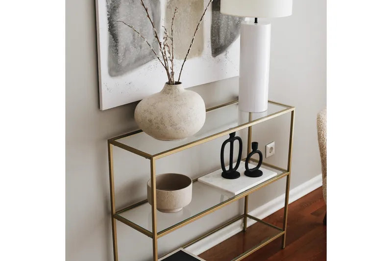 Lychester Avlastningsbord 100 cm - Guld - Möbler - Bord