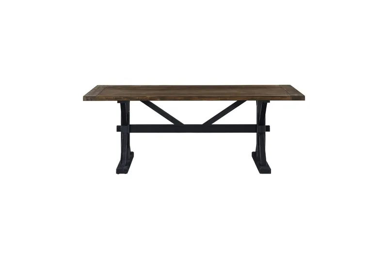 Lyon Förlängningsbart Matbord 6 personer - Utdragbart plankbord 200 cm - Natur/Svart - Möbler - Bord