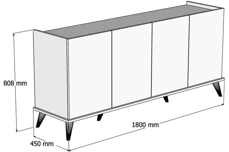 MADAKA Konsollbord 180 cm Mörkbrun/Svart/Natur - Hallbord - Bord - Avlastningsbord & konsolbord