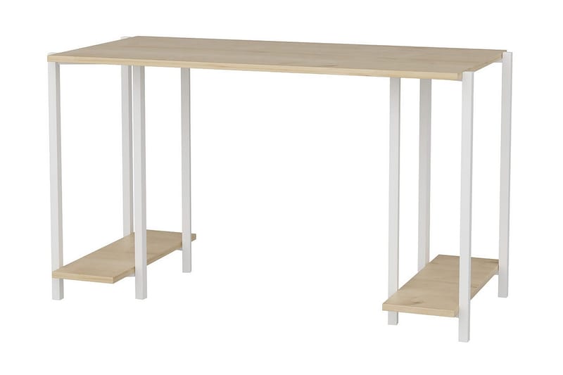 Malem Skrivbord 60x73,8x125,2 cm med förvaring - Vit - Möbler - Bord