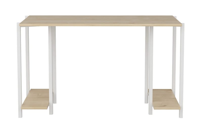 Malem Skrivbord 60x73,8x125,2 cm med förvaring, Vit