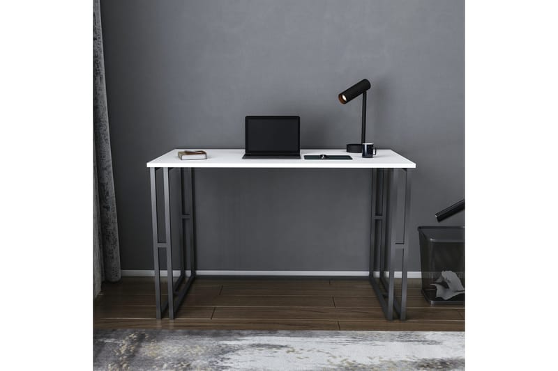 Malem Skrivbord 60x74,8x120 cm - Svart/Vit - Möbler - Bord