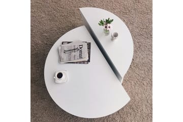 Malling Soffbord 90x30x90 cm Oval - Vit - Möbler - Bord