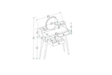 Mamt Sminkbord 90 cm - Vit - Möbler - Bord