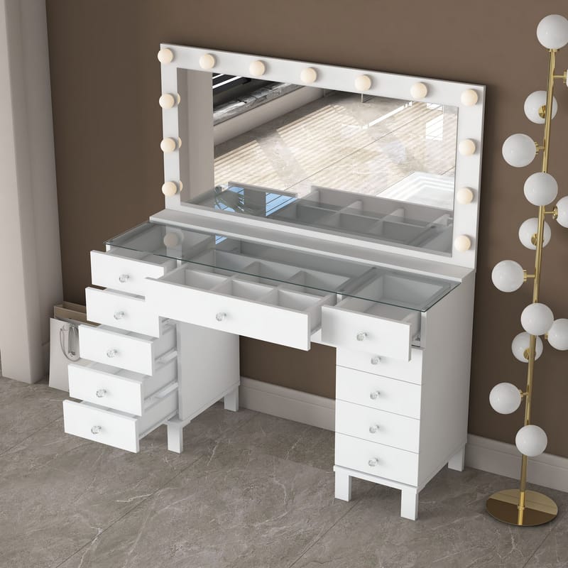 Mardal Sminkbord 120x73,6x40 cm - Vit - Möbler - Bord