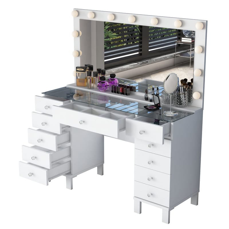 Mardal Sminkbord 120x73,6x40 cm - Vit - Möbler - Bord