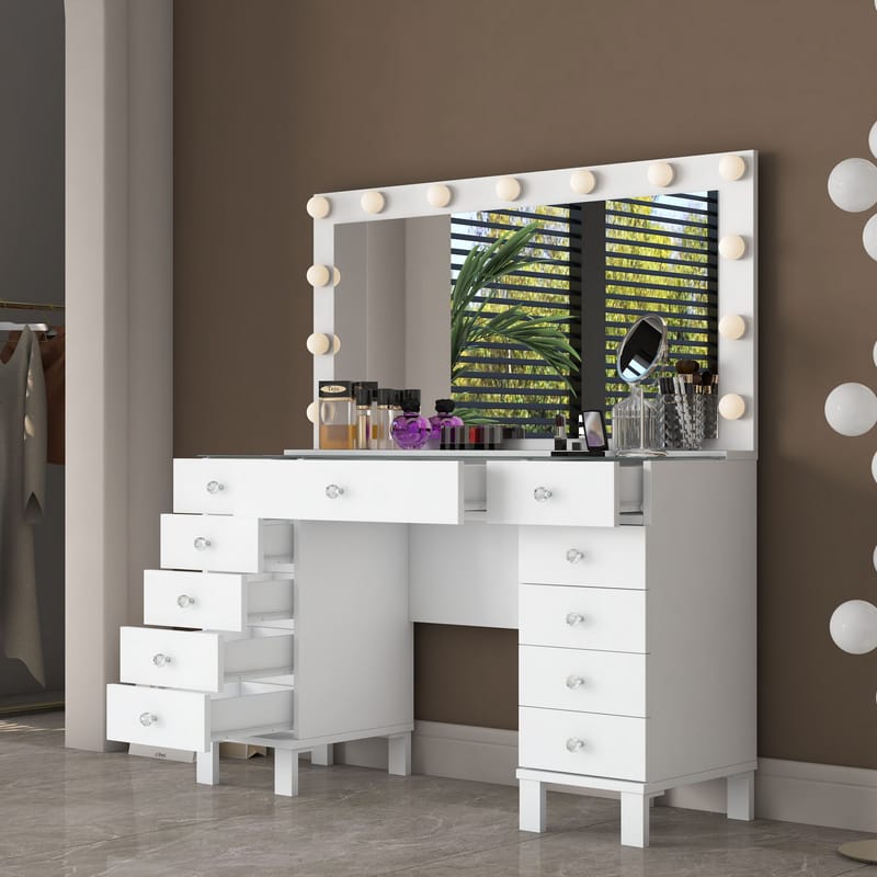 Mardal Sminkbord 120x73,6x40 cm - Vit - Möbler - Bord
