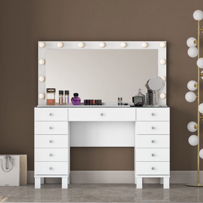 Mardal Sminkbord 120x73,6x40 cm - Vit - Möbler - Bord